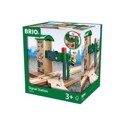 Macaz cu semafor electronic pentru trenulete BRIO