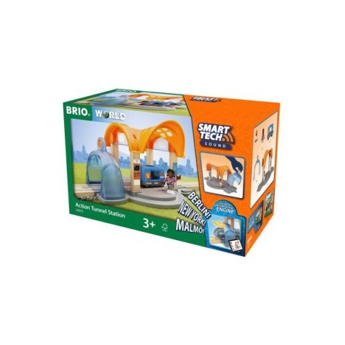 Gara inteligenta cu sunete personalizate pentru trenulete BRIO