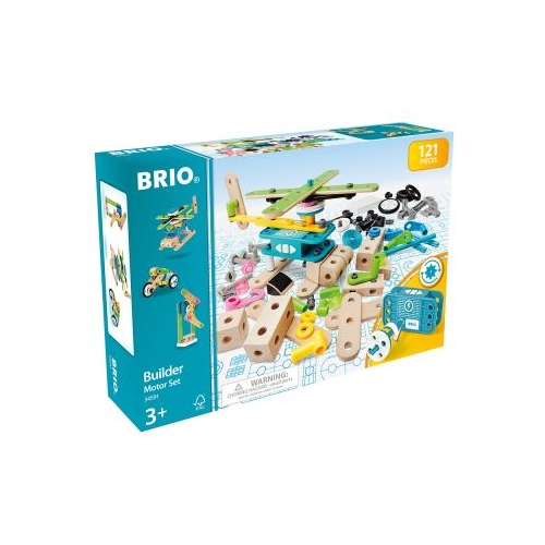 Set de constructie cu motor 121 piese BRIO