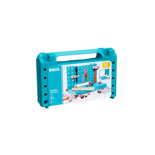 Set de constructie cu statie de lucru 59 piese BRIO