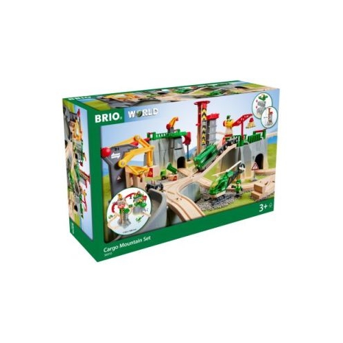 Set de trenulet montan complet cu macarale si accesorii BRIO