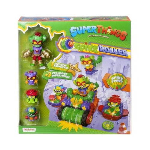 Set de joaca cu masinuta si figurine SuperThings - Spike Roller Cactus