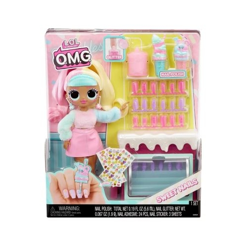 Set papusa cu accesorii OMG Sweet Nails Candylicious Sprinkles Shop