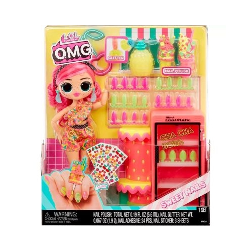 Set papusa cu accesorii OMG Sweet Nails Pinky Pops Fruit Shop