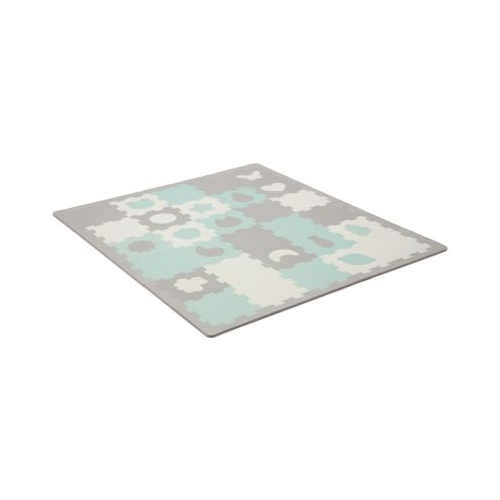 Covoras de joaca Luno Shapes puzzle 3d spuma mint Kinderkraft