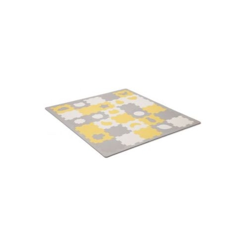 Covoras de joaca Luno Shapes puzzle 3d spuma galben Kinderkraft