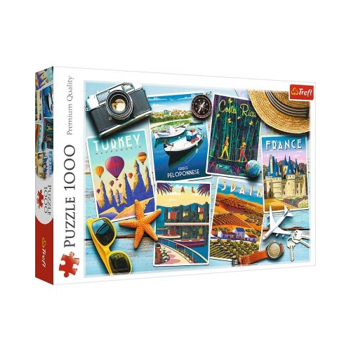 Puzzle 1000. Carti postale Trefl