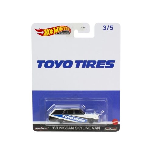 Masinuta metalica Nissan Skyline Van 69 scara 1 64 Hot Wheels Premium Real Riders Pop Culture