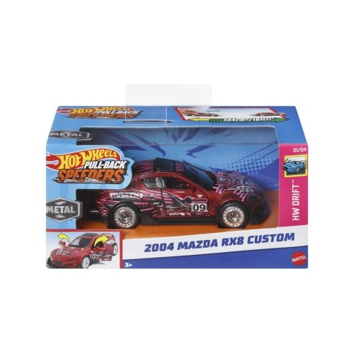 Masinuta metalica pull back Mazda 2004 RX8 custom scara 1/43 Hot Wheels