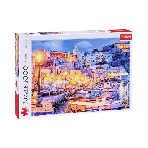 Puzzle 1000 piese. Insula Procida pe timpul noptii Trefl