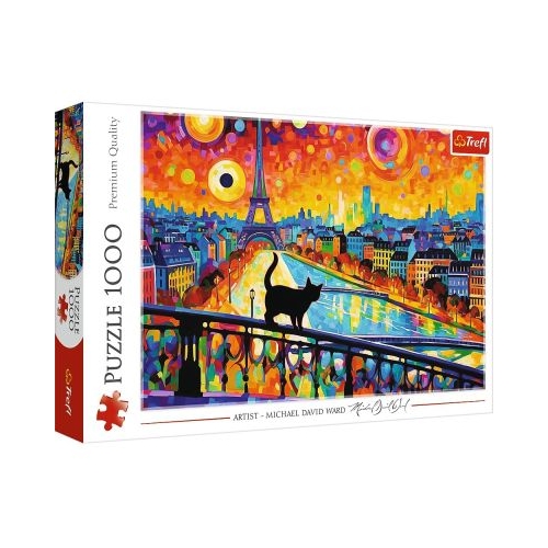 Puzzle 1000 piese. Pisica din Paris Trefl