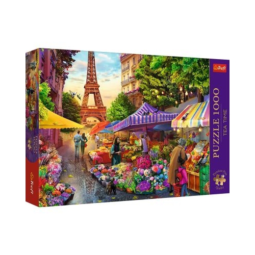 Puzzle 1000 piese Premium Plus Teatime. Piata de flori Paris Trefl