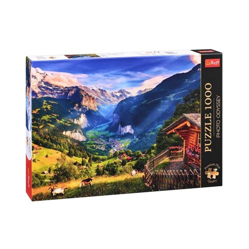 Puzzle 1000 piese Premium Plus Photo Odyssey. Valea Lauterbrunnen Elvetia Trefl