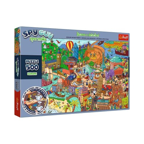 Puzzle 500. Spy Guy Obiecte pierdute in Europa Trefl