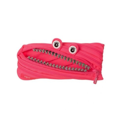 Penar ZIPIT Grillz Monster cu fermoar roz cu dinti argintii ZP-141452