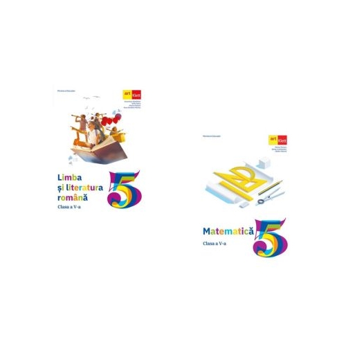 Pachet 2 carti Matematica. Manual clasa a 5-a si Limba si literatura romana. Manual clasa a 5-a - Marius Perianu Florentina Samihaian