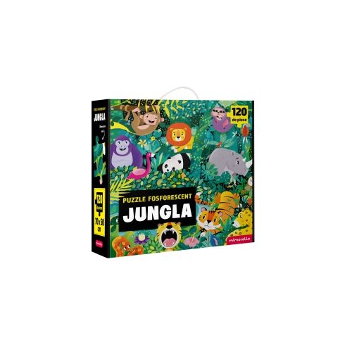 Joc educativ Puzzle Fosforescent Mimorello. Jungla