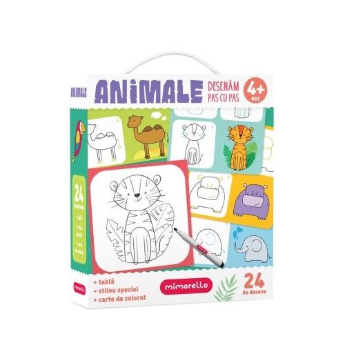 Joc educativ Mimorello. Animale. Desenam pas cu pas