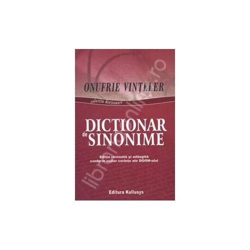 Dictionar de sinonime - Onufrie Vinteler