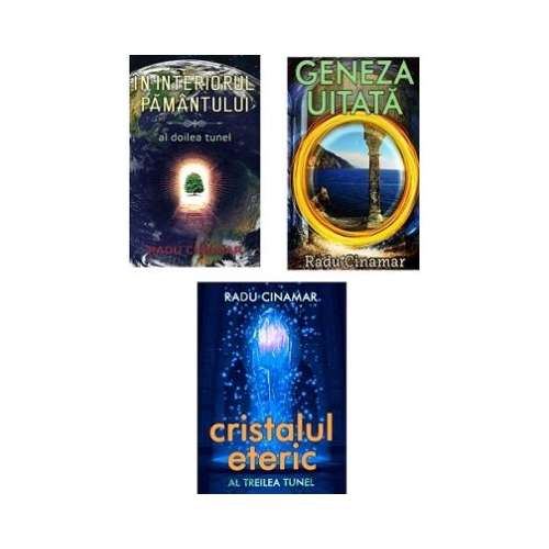 Pachet 3 carti Geneza uitata Cristalul eteric si In interiorul pamantului - Radu Cinamar