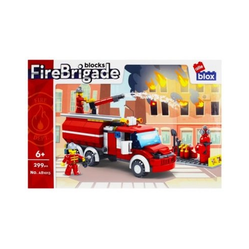 Joc constructie puzzle Pompieri in misiune PVC Alleblox 299 piese J1266