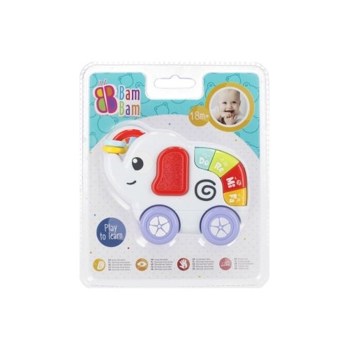 Jucarie BamBam zornaitoare masinuta forma elefant J1676