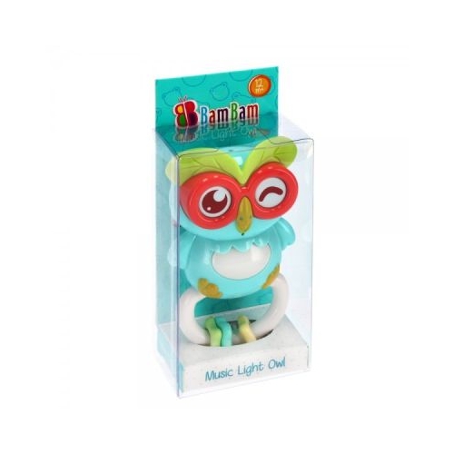 Jucarie bufnita cu muzica BamBam Music Light Owl J1220