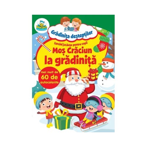 Mos Craciun la gradinita Sarcini jucause pentru copii. 60 de autocolante