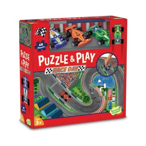 Joc 2 in 1 Puzzle and play Masini de curse