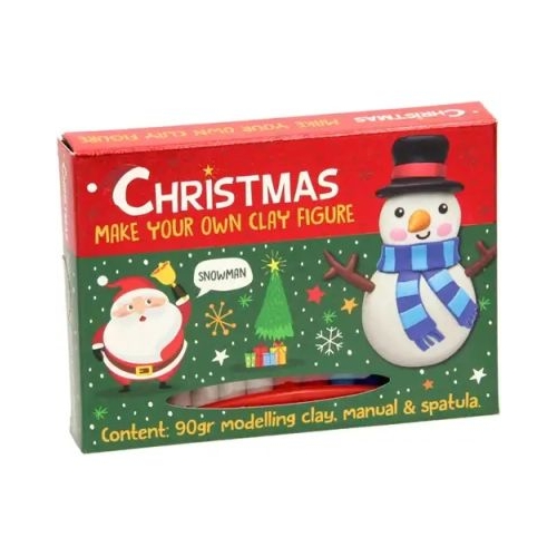 Set creeaza propria figurina din plastilina tematica Craciun om de zapada