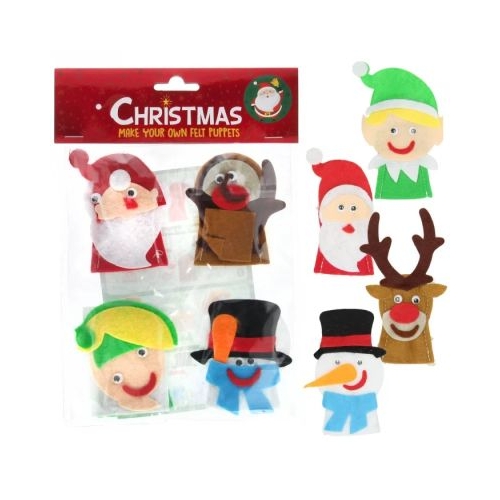 Set creativ Creeaza papusi pentru deget tematica Craciun