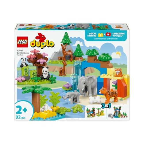 LEGO Duplo. Familii de animale salbatice 3-in-1 10446 92 piese