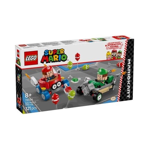 LEGO Super Mario. Mario Kart Baby Mario si Baby Luigi 72034 321 piese