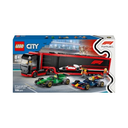 LEGO City. Camion F1 cu masinile F1 RB20 si AMR24 60445 1086 piese