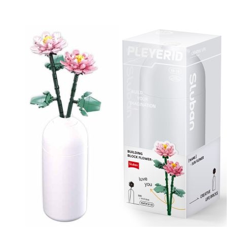 Set de Constructie Flowers Bujor 224 piese Sluban