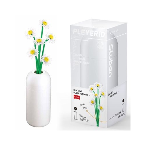 Set de Constructie Flowers Margareta 255 piese Sluban