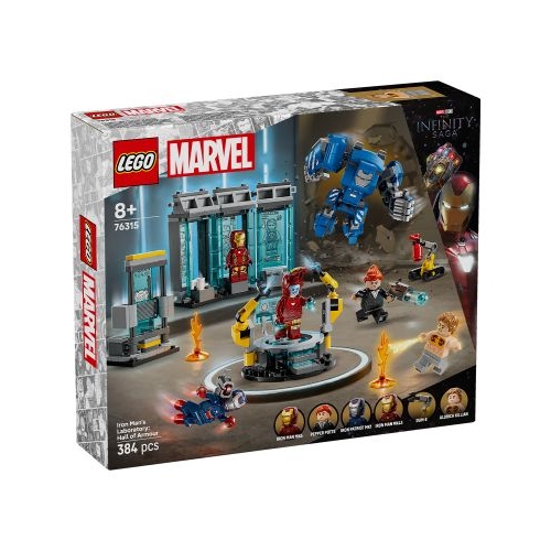 LEGO Marvel Super Heroes. Laboratorul lui Iron Man Sala armurilor 76315 384 piese
