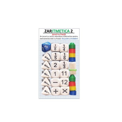 Set 8 jocuri educative Zaritmetica 2. Fractii