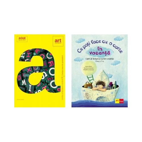 Pachet 2 carti Cartea mea de gramatica DOOM3 si Ce poti face cu o carte in vacanta clasa a 5-a - Sofia Dobra Ioana Nanu