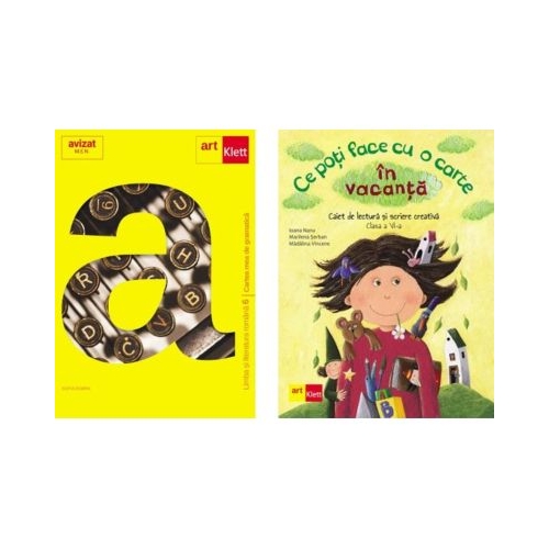 Pachet 2 carti Cartea mea de gramatica DOOM3 si Ce poti face cu o carte in vacanta clasa a 6-a - Sofia Dobra Ioana Nanu