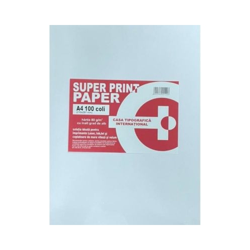 Hartie pentru scris si copiator Super Print A4 100 coli Casa Tipografica
