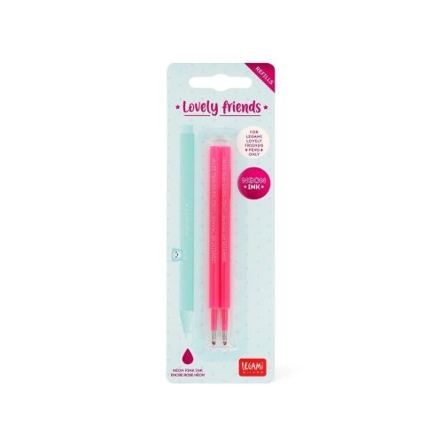 Set 2 rezerve pix Lovely Friends neon pink Legami