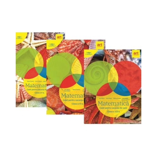Set 3 caiete Matematica pentru vacanta de vara clasele 5 6 7 - Marius Perianu