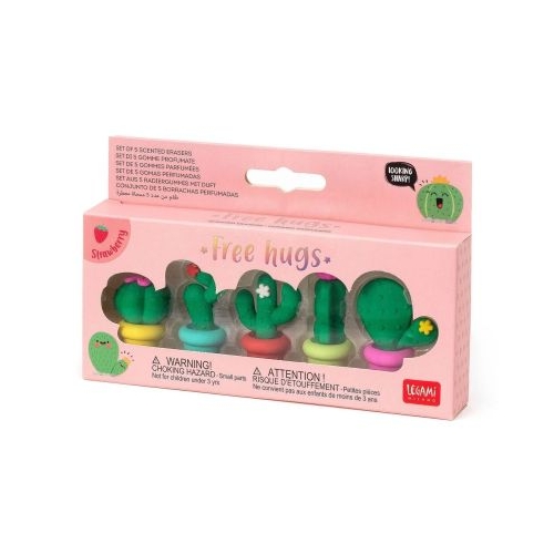Set 5 radiere parfumate Free Hugs Cactus Legami