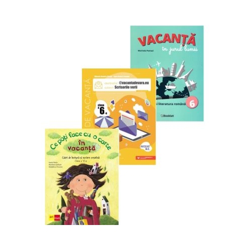 Set 3 caiete pentru vacanta de vara Limba si literatura romana clasa a 6-a - Ioana Nanu Mihaela Daniela Cirstea Marinela Pantazi