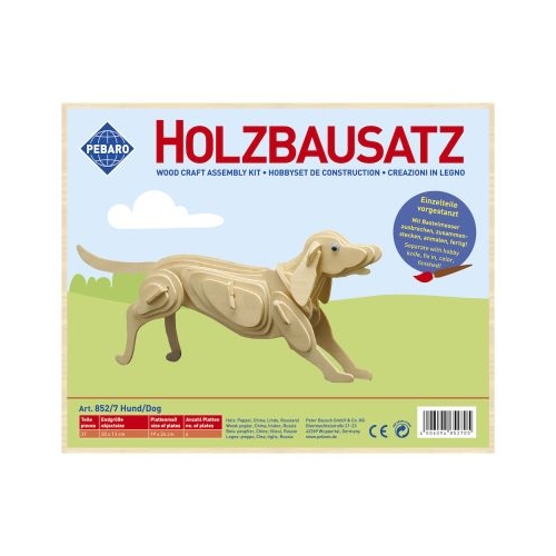 Kit constructie din lemn caine 37 piese Pebaro 8527