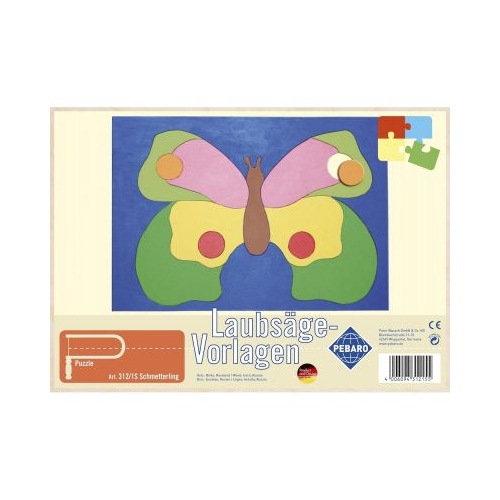 Sablon din lemn fluture pentru traforaj dimensiunea A4 Pebaro 3121S