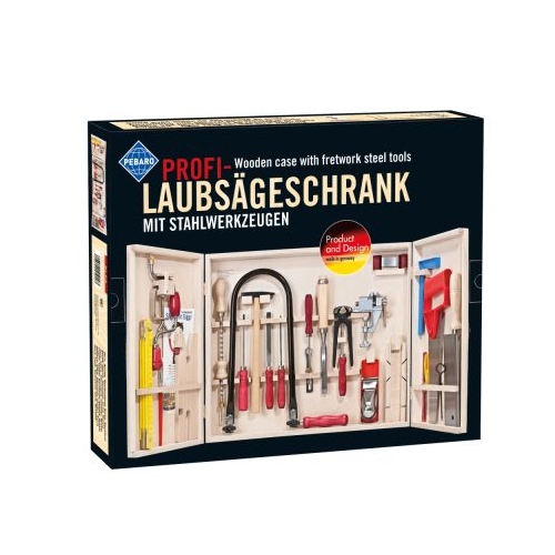 Trusa expert in cutie de lemn  set extins de unelte Pebaro 419