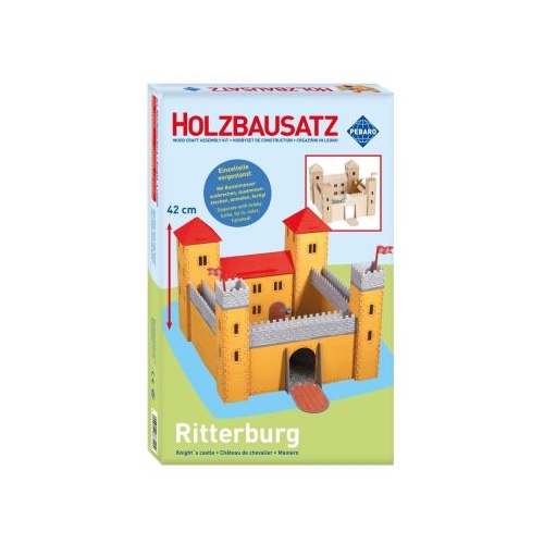 Kit constructie castel de lemn 61 piese Pebaro 887