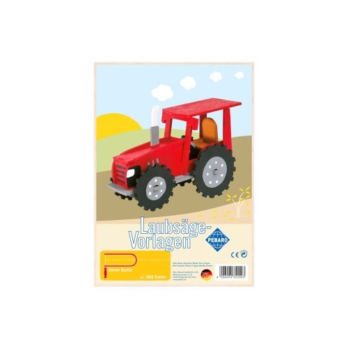 Sablon din lemn tractor pentru traforaj dimensiunea A4 Pebaro 355S